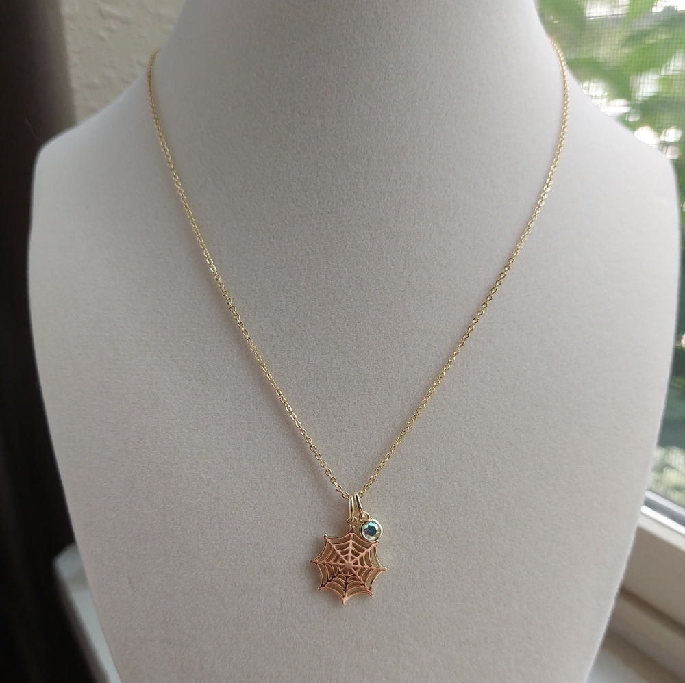 Rae Dunn Gold And AB Crystal Necklace